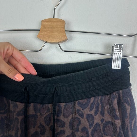 Johnny Was Brown Leopard Print Jogger Sweatpants XS Lounge High Rise Pull On Str - Picture 7 of 7